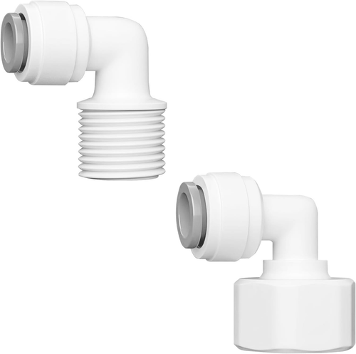 Raccordo A T Rapido 1/4" X 3/8" Per Tubo – 5 Pezzi, Push Fit, Per Impianti Osmosi Inversa (RO) E Filtri Acqua