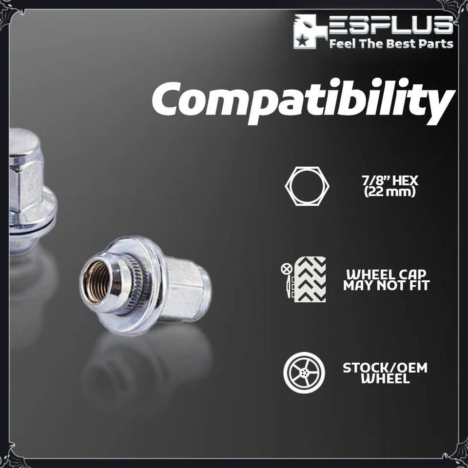 Tuerca cromada 32 piezas 1,85" OEM M14x1,5 apta para Nissan 2012-2021 NV1500/2500/3500 Foto 4 de 4