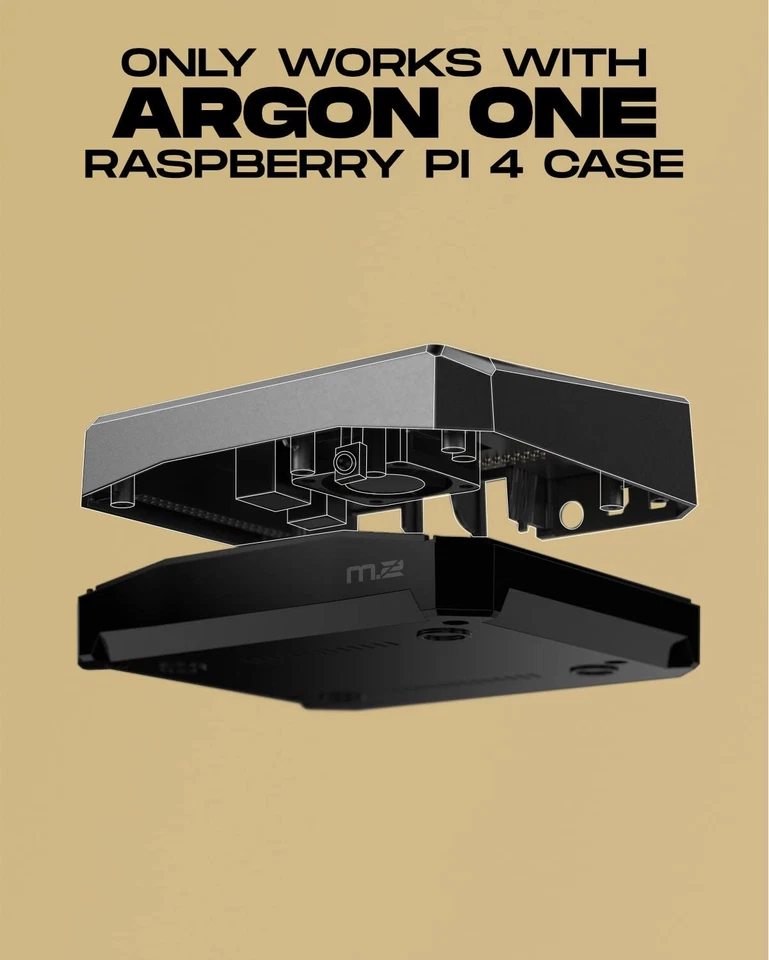 Argon ONE M.2 SATA Expansion Board for Raspberry Pi 4 | B-Key & B+M Key | V2 ... - Image 3 of 4