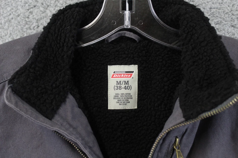 Chaleco forrado Sherpa Dickies para hombre talla mediana gris Foto 4 de 4