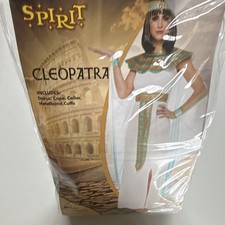 Spirit Cleopatra Halloween Adult Costume Set M Dress Cape Collar Headband Cuffs