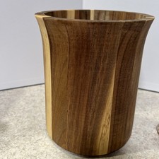 Acacia Wood 360-degree Rotating Kitchen Utensil Holder