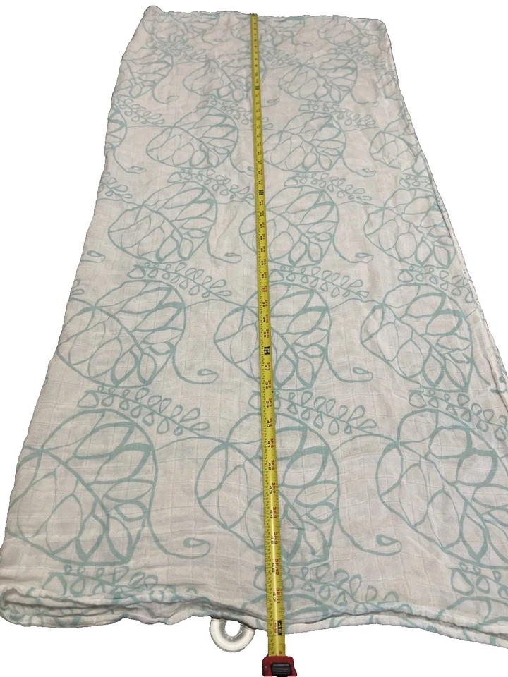 Manta de bambú para bebé Aden + Anais azul hojas de aguamarina tranquilidad 44x48 Foto 4 de 4