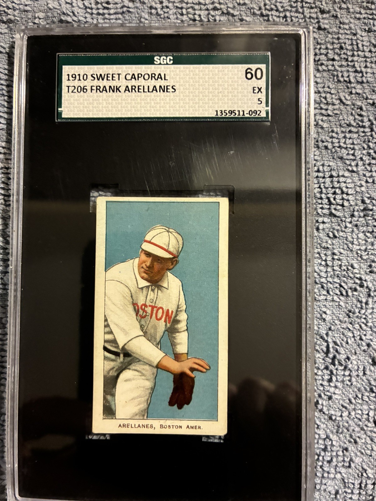 1909 T206 Frank Arellanes SGC 5 EX Sweet Caporal 