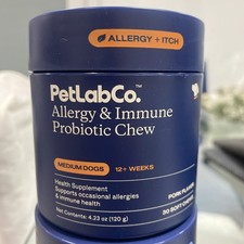 PetLab Co. ALLERGY Itch 30 PROBIOTIC Soft Chews for MEDIUM DOGS Pork Flavore