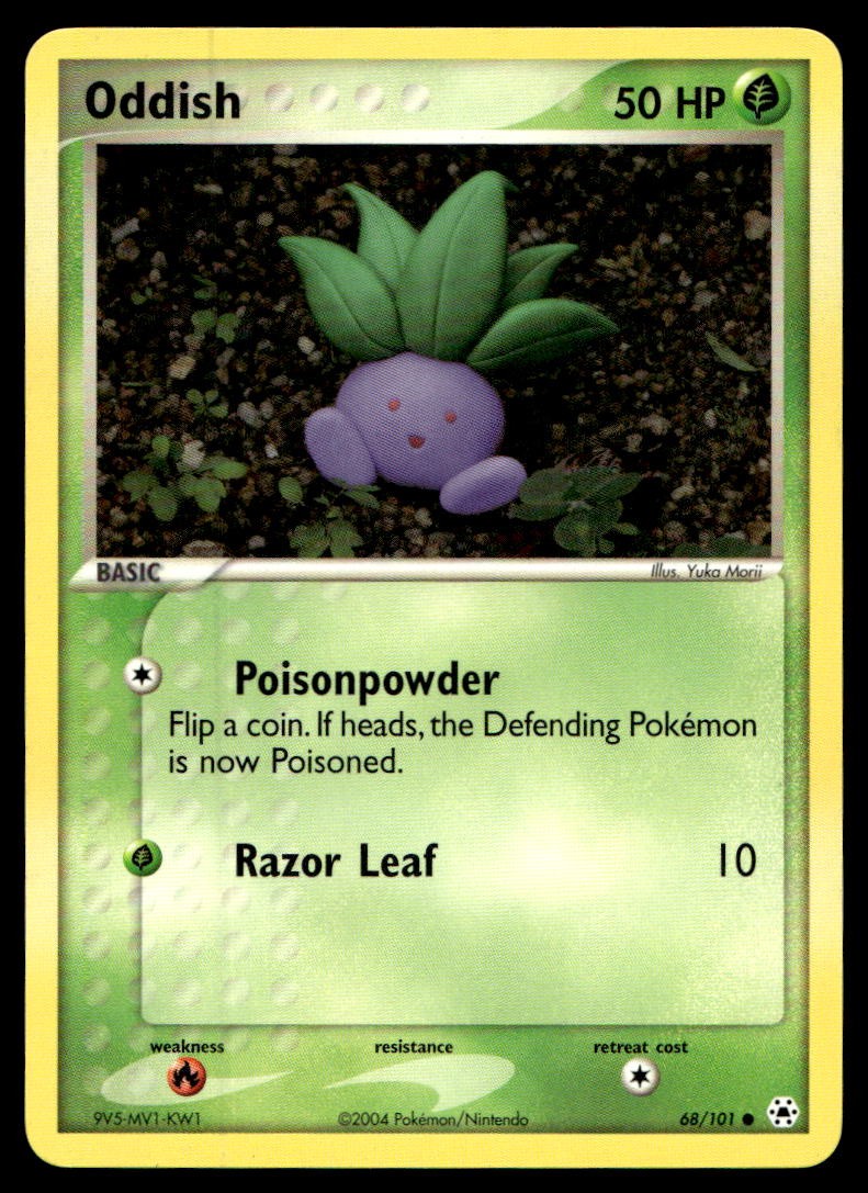 EX-NM Hidden Legends Oddish Common 68/101 2004 Pokemon TCG