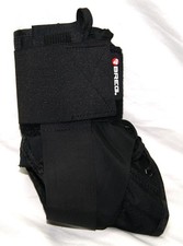 breg ankle brace medium black under foot wrap hook  loop closure