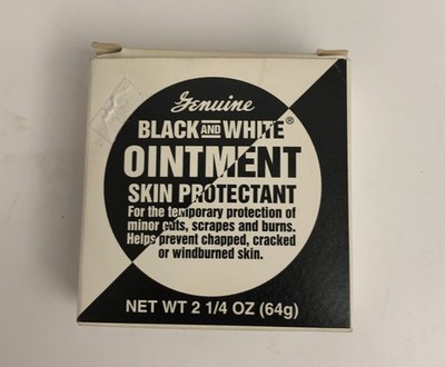 (1) Genuine Black and White Ointment Skin Protectant 2.25 Oz HTF