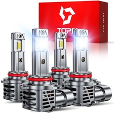 TOPIK 9005 9006 Light Bulbs Combo, 64000LM 6500K White 800 Super Bright HB3 ...