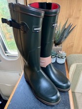 NWT Aigle Parcours 2 ISO Wellington Boots UK Size 8 EU42 Bronze Green RRP £220