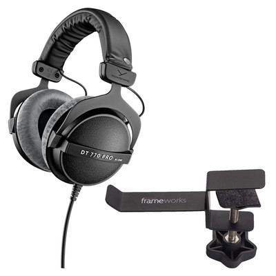 Beyer DT-770 Pro 80 Ohm Headphones + Gator Headphone Hanger