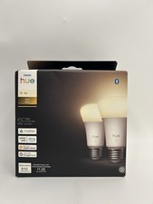 2 PACK Philips Hue Smart LED A19 Bulb Warm White E26 Base 9W 810 Lumens NEW 