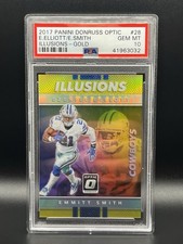 2017 Donruss Optic Ezekiel Elliott/Emmitt Smith Illusions Gold 8/10 PSA 10
