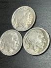 (3) 1914 P/D/S Buffalo Nickels /Restored