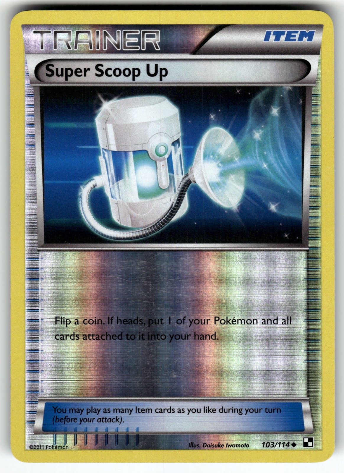 Super Scoop Up 103/114 Black and White LP Pokemon Card TCG
