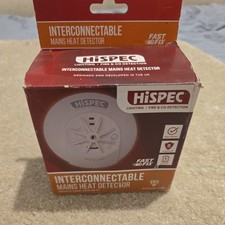 HiSpec Mains Powered Heat Detector Interconnectable HSSA/HE/FF + 9V Back Up 