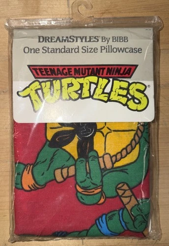 Vintage Teenage Mutant Ninja Turtles Pillowcase One Standard Size New Free Ship