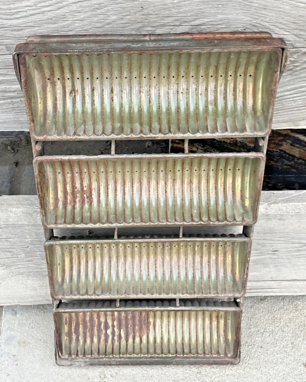 Vintage 11 EKCO-63 Commercial Crimped Round 4 Loaf Bread Baking Pan