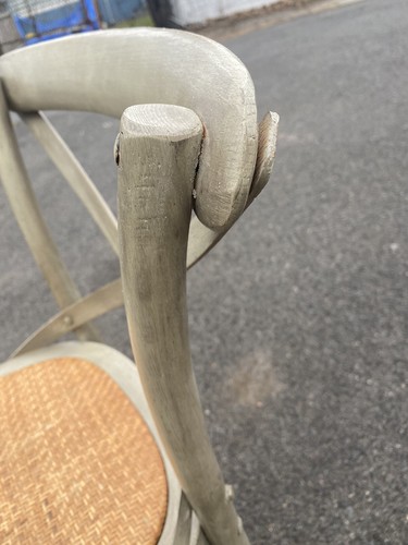 Williams Sonoma Home Counter Height Bar Stools With Rattan Seat Gray Set Of 3 - Picture 19 of 24