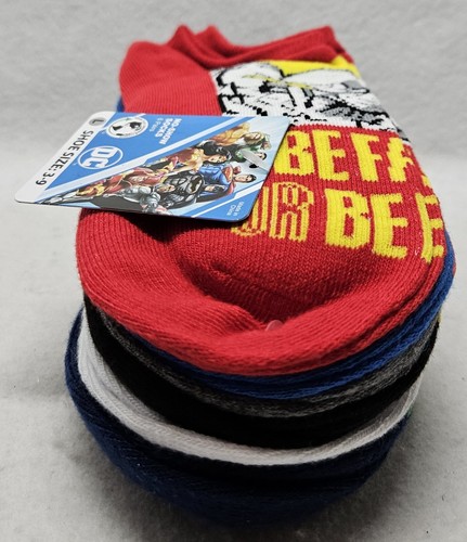 Justice League Boys No Show Graphic Socks, 6-Pack, Size L( Shoe Size 3-9)New - Picture 4 of 11