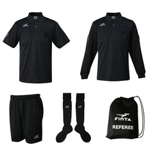 Conjunto de calcetines cortos camiseta árbitro de fútbol fútbol fútbol Finta JAPÓN negro FT6511