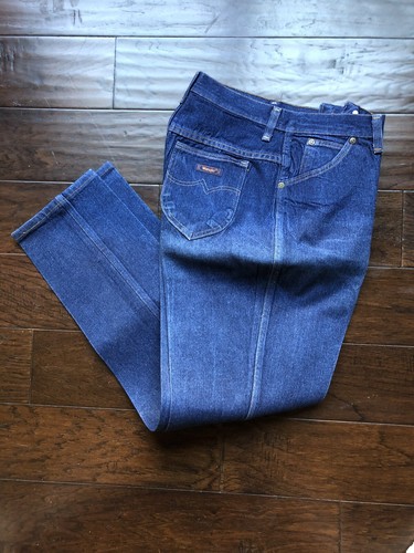 80s Vintage Dark Wash High Waist Wrangler Jeans Womens 12 Petite EUC