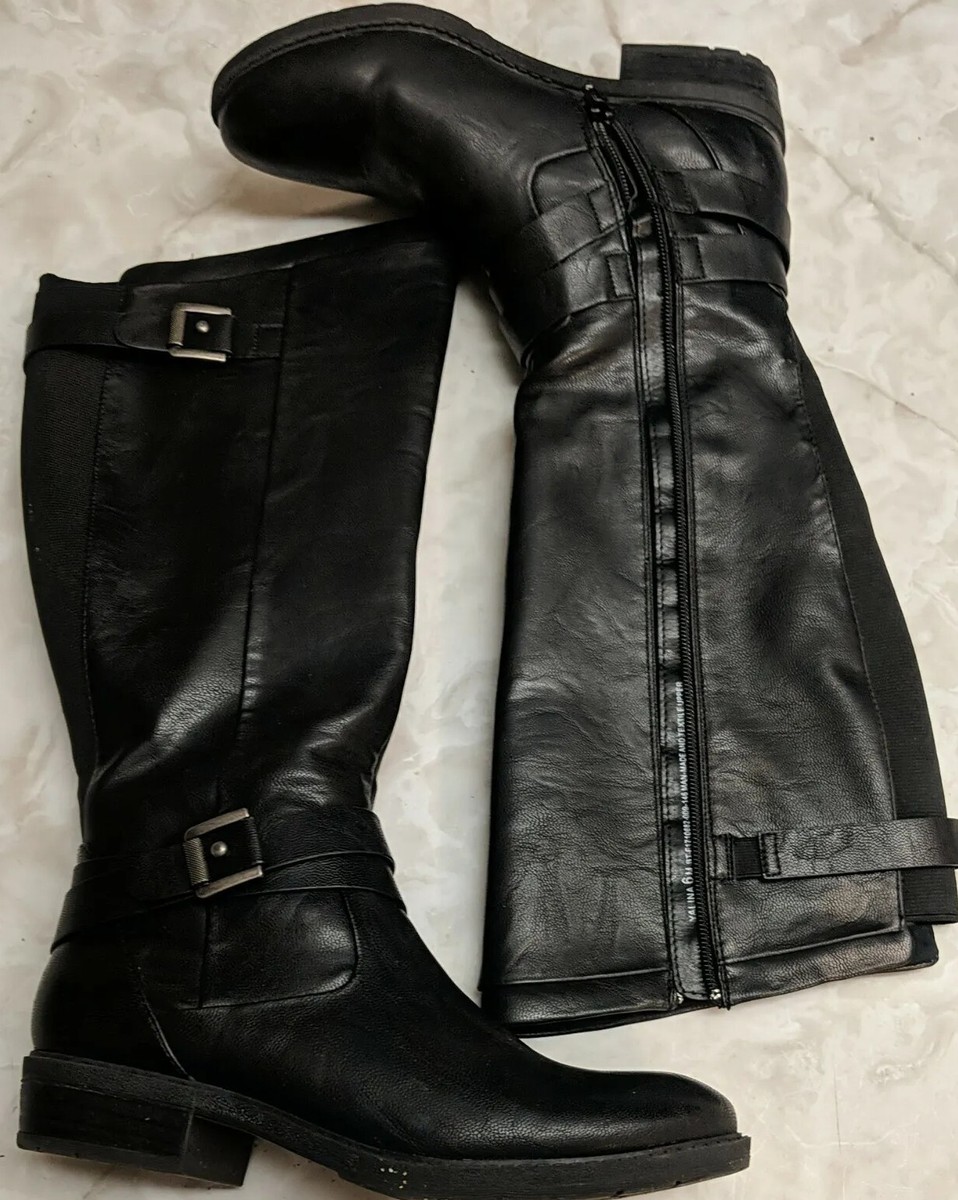 BareTraps Womens Yalina Almond Toe Knee High Fashion Boots Black