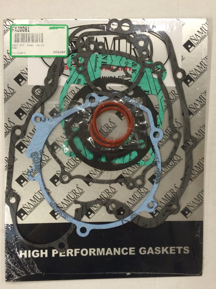 こえつページ Namura Full Complete Engine Gasket Kit Kawasaki 1998-2000 KX 80