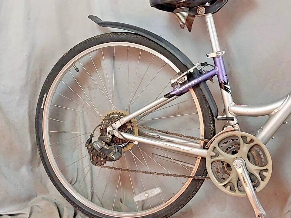 Bicicleta híbrida Raleigh Passage 3.0 2020 16" pequeña empuñadura Shimano frenos en V para mujer Foto 3 de 4