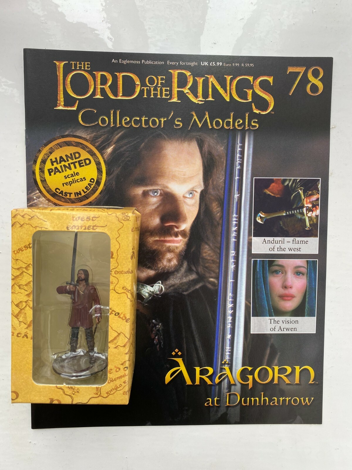 LORD OF THE RINGS COLLECTOR'S MODELS EAGLEMOSS ISSUE 78 ARAGORN FIGURINE FIGURE