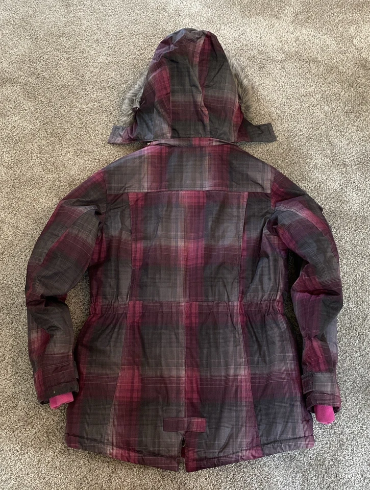 Zero Xposur Girls Pink Plaid Winter Coat Jacket Hood Size XL - 14/16 (JT-186) - Изображение 3 из 4