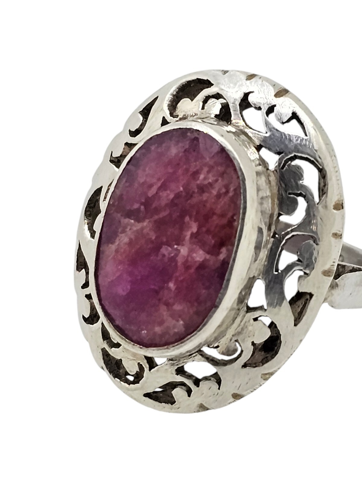 Sterling Silver Natural Ruby Ring - image 1