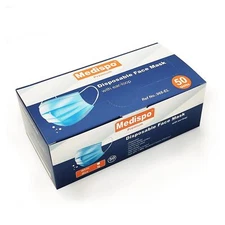 Medispo Disposable Face Mask Blue 50 pk 966-EL