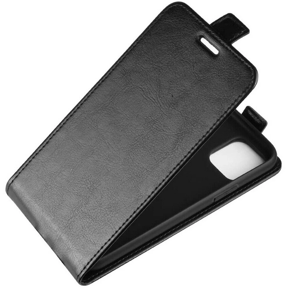Durable Leather Vertical Flip Wallet Case for iPhone 16 15 14 13 12 11 Pro Max 7 8