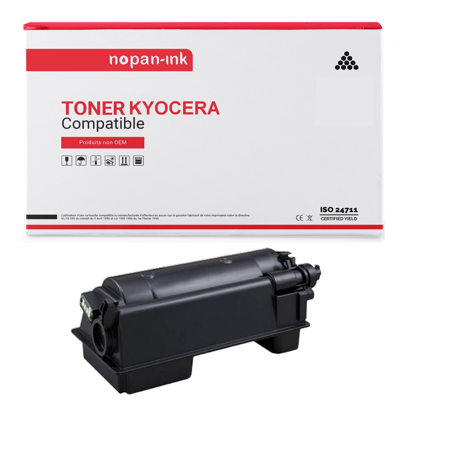 Toner noir KYOCERA TK3200 compatible NOPAN-INK pour imprimante laser Ecosys M3860