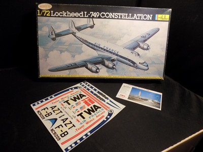 Heller 1/72 Lockheed L-749 Constellation Model Kit TWA & Air France ...