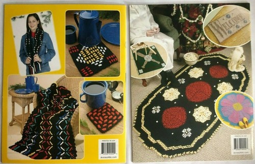 2 Patterns Books Learn How to Crochet 'N' Weave Throw Accent Rugs Mats Afghan + - Picture 2 of 2
