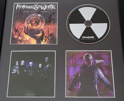 MOTIONLESS IN WHITE Signed Scoring The End Of World CD Album Art