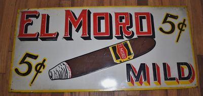 moro tobacco Antique Unused LIGHT Cigar, Label || Gold, Embossed, Light House Four cigars, Toscano Il Moro