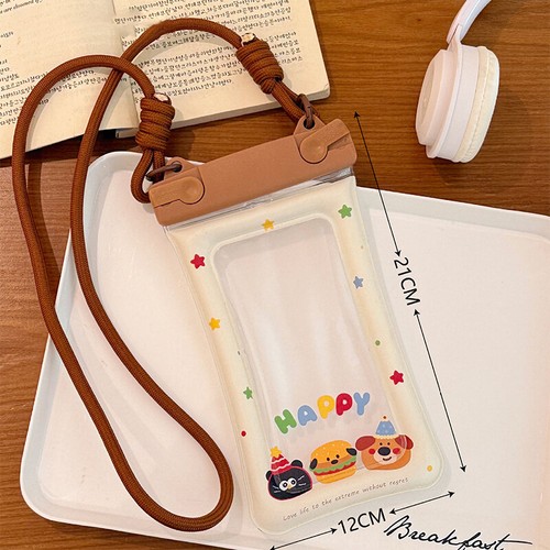 Cute Cartoon Waterproof Phone Pouch Anti Sinking Air Waterproof Phone Bags GF - Zdjęcie 18 z 18