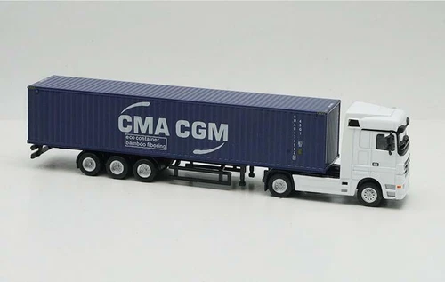 New 1/87 Benz Container truck Trailer Diecast Model Car Toys Gift Display - Picture 6 of 27