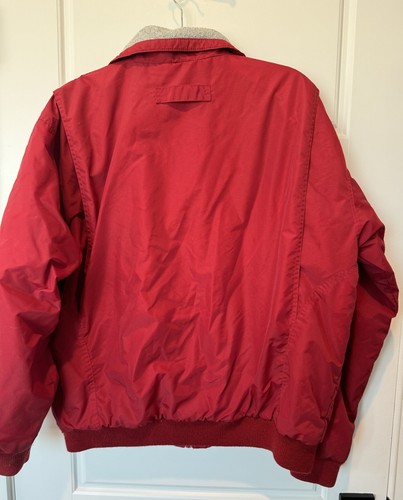 Vintage FIELDMASTER 90s Red Nylon, Fleece Lined Coat Jacket Size Large 42-44 L - Picture 2 of 13