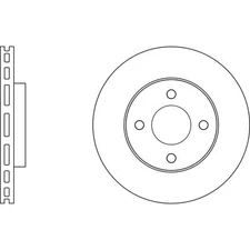 Apec Blue Brake Disc - Front SDK6801 Fits Nissan Micra and Note - OE Quality