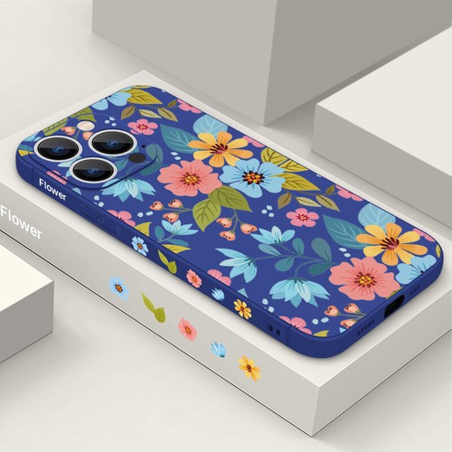 For iPhone 16 15 14 Pro Max 13 12 11 XS Shockproof Flower Lanyard Case TPU Cover - Picture 11 of 19