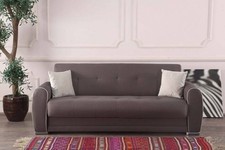 Divano letto Alejandro, Divano letto contenitore a 3 posti, 224x85h87 cm
