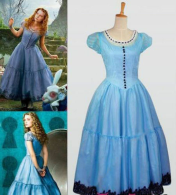 Alice In Wonderland Tim Burton Cosplay Palace Blue Dress | eBay