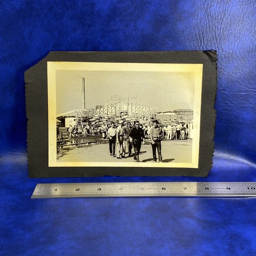 Vtg Circa 1950s Royal American Shows Carnival Scene Calypso Ride Halftone Print - Picture 2 of 9