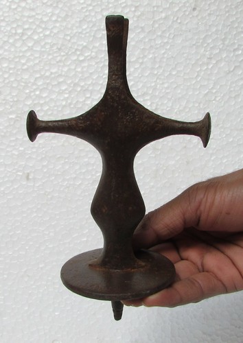 Mango/empuñadura artesanal de hierro antiguo de colección de alta resistencia - Imagen 1 de 8