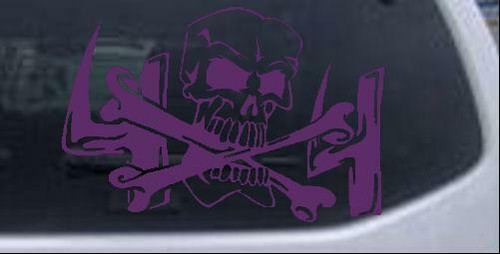 Calcomanía de calcomanía para computadora portátil Skull and Crossbones 4x4 invertida para automóvil o camión - Imagen 25 de 32