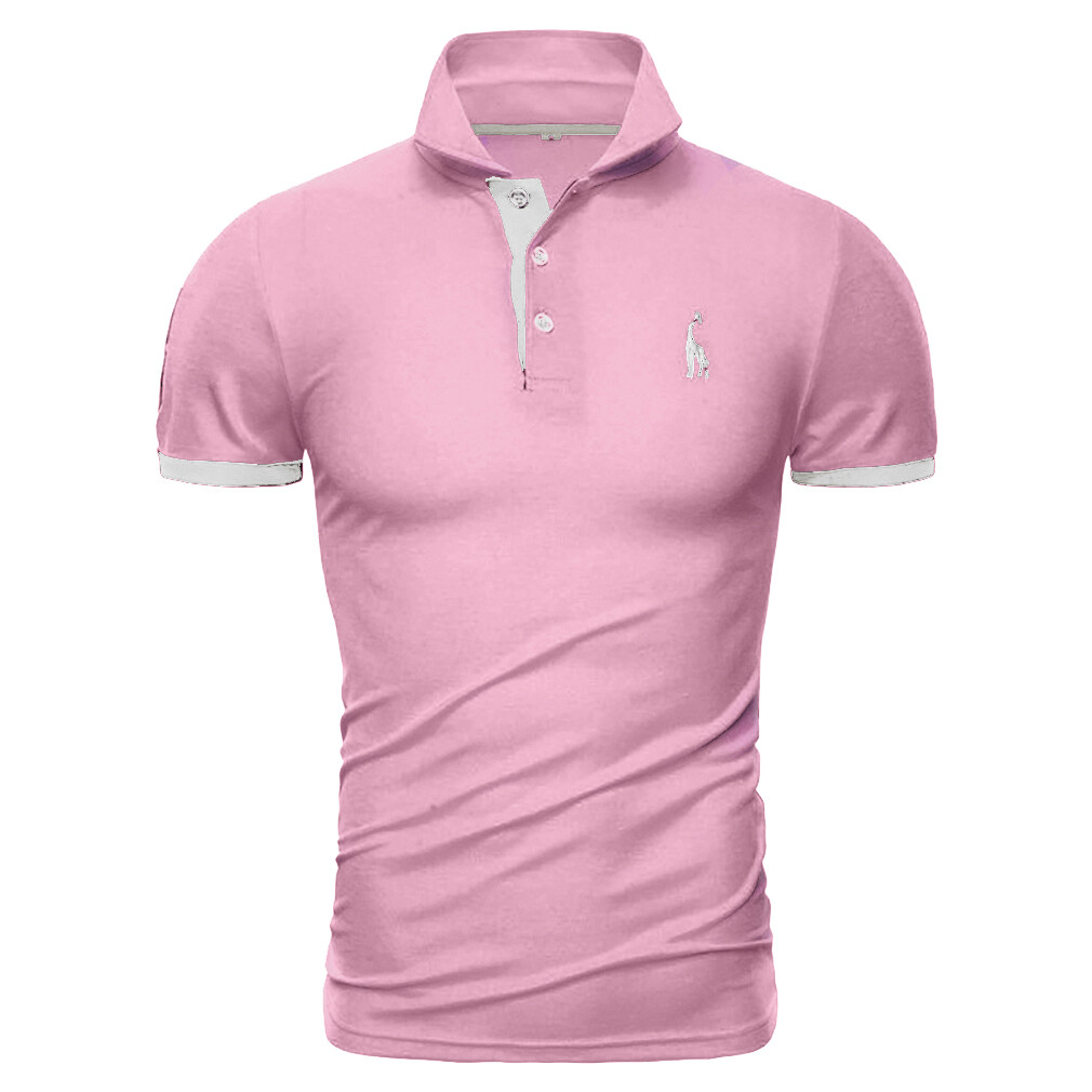 New Mens Polo Shirt T-Shirt Top Short Sleeve Contrast Colours S M L XL ...